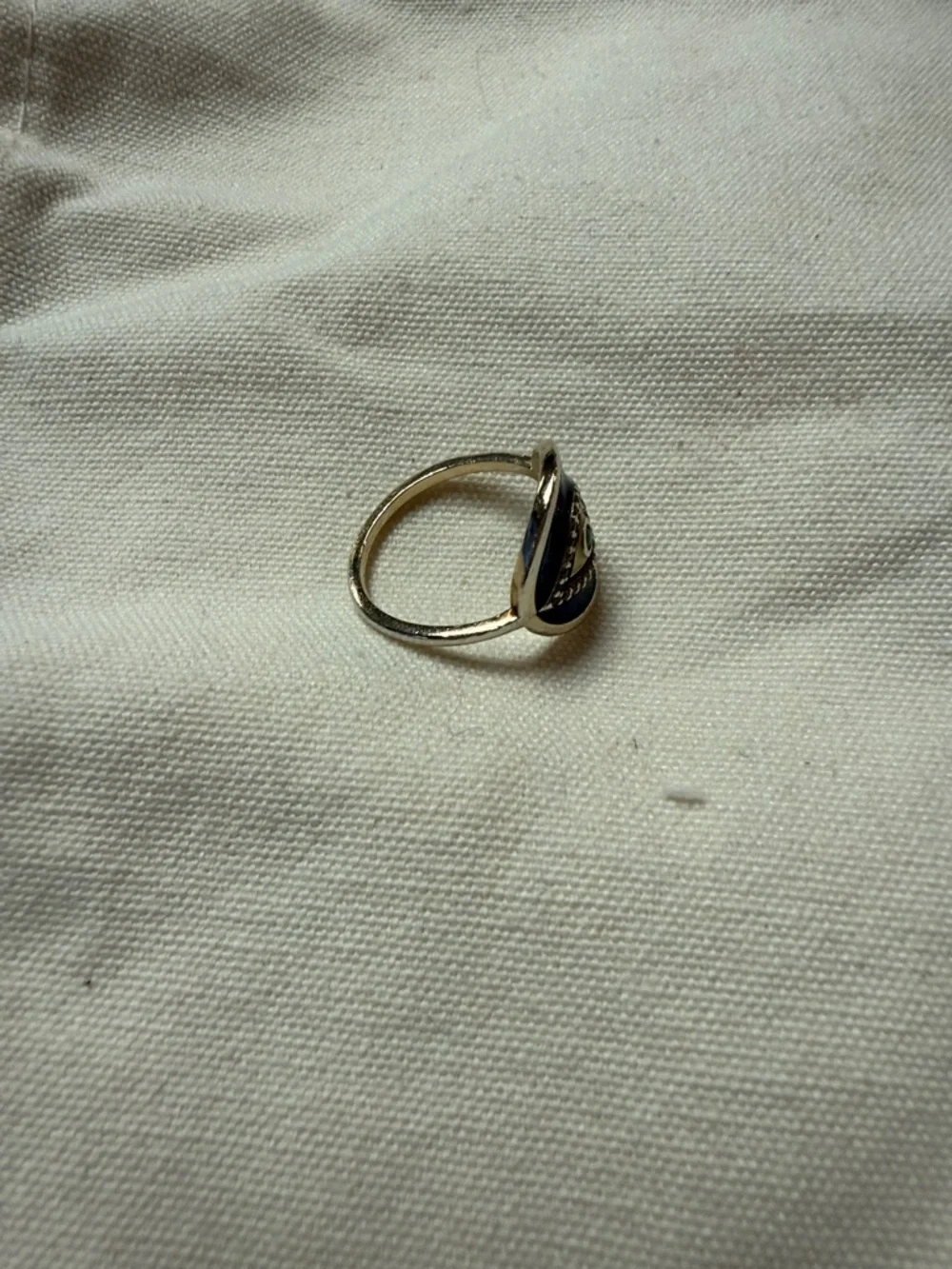 Gold Evil Eye Ring with Blue Enamel by Ross Simons size 7 - Picture 8 of 14